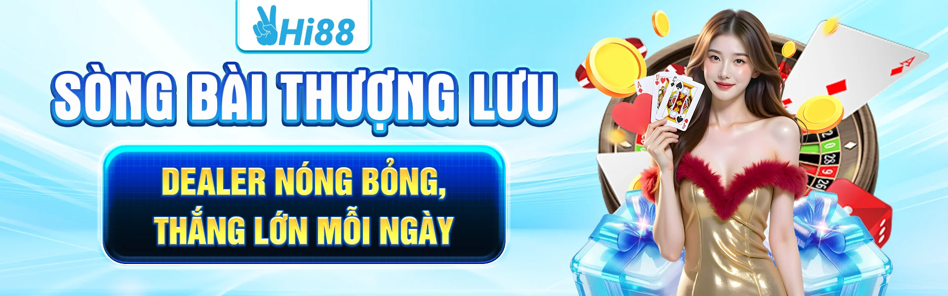 Banner Hi88 về casino và khu nội dung